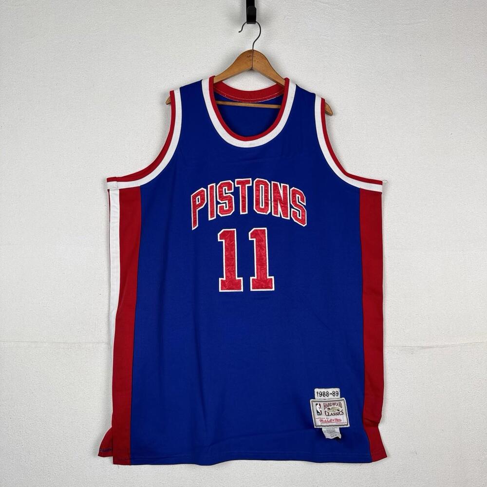Vintage Detroit Pistons Isiah Thomas‎ Jersey Mens 2XL Mitchell Ness Made In USA